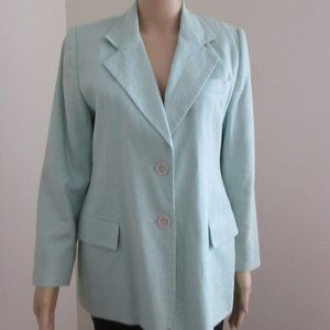 Laura Scott Mint Green Blazer Linen/Rayon 6